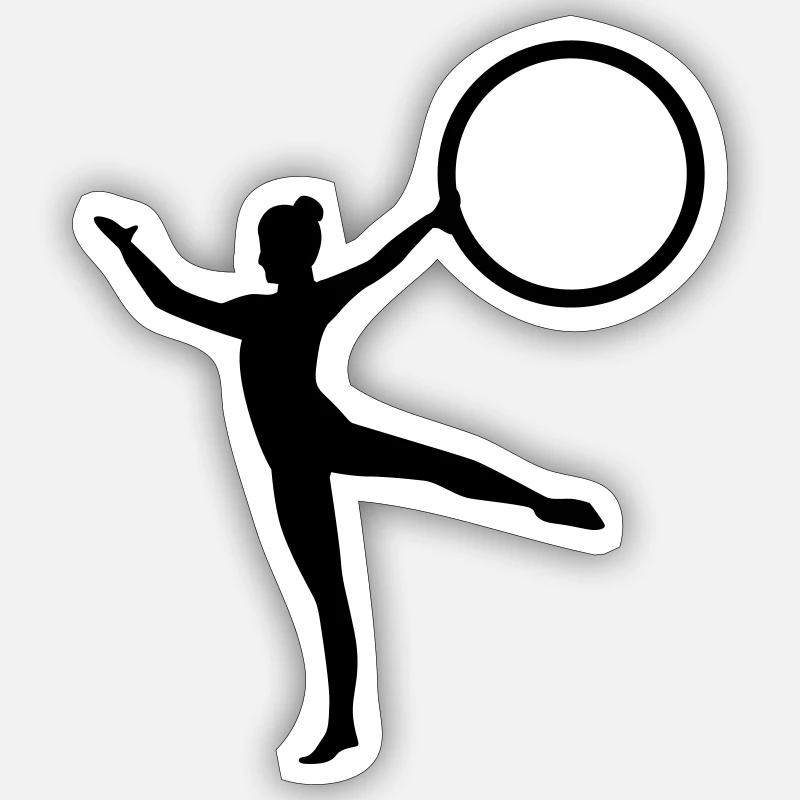 Gymnastics - Sticker size S (10 x 10 cm) - white matte