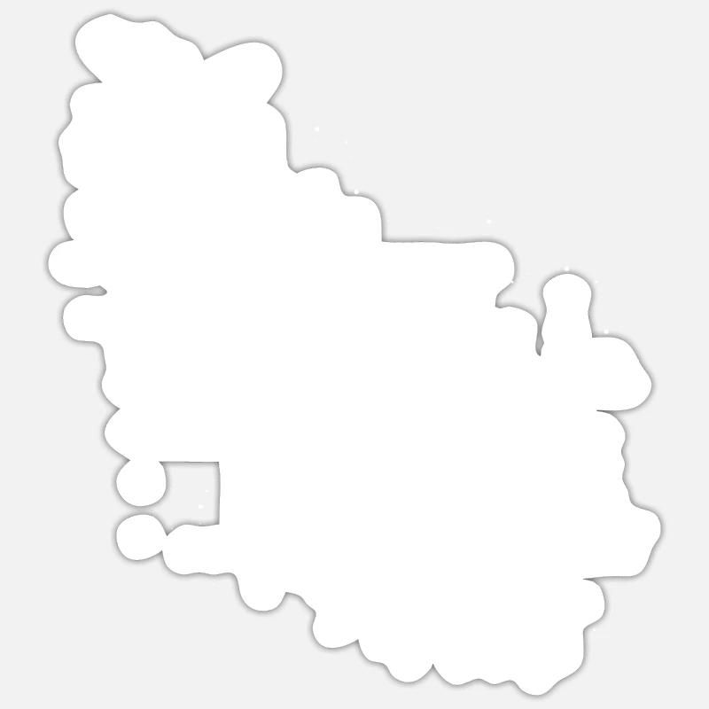 Avion pilote Globe - Sticker taille S (10 x 10 cm) - blanc mat