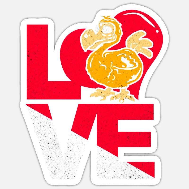 Dodo - Sticker taille S (10 x 10 cm) - blanc mat
