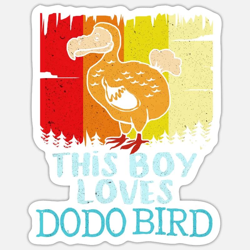 Dodo - Sticker taille S (10 x 10 cm) - blanc mat