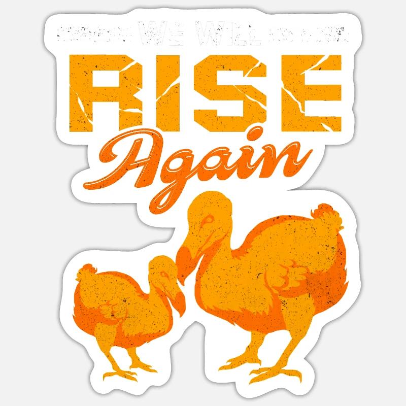 Dodo - Sticker taille S (10 x 10 cm) - blanc mat