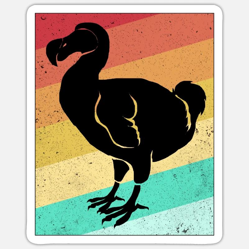 Dodo - Sticker taille S (10 x 10 cm) - blanc mat