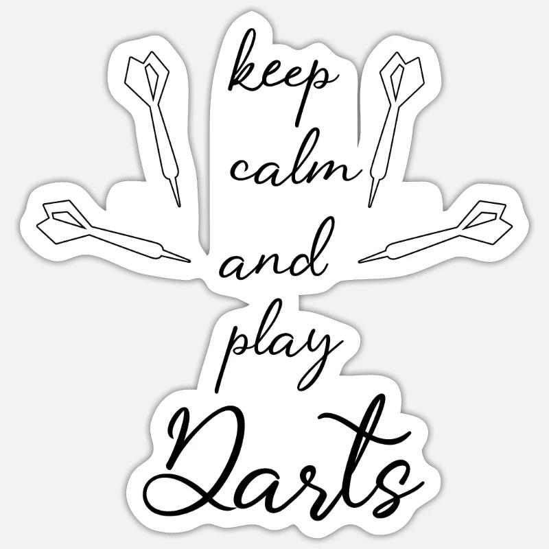 Fléchettes Fléchettes Fléchettes - Sticker taille S (10 x 10 cm) - blanc mat