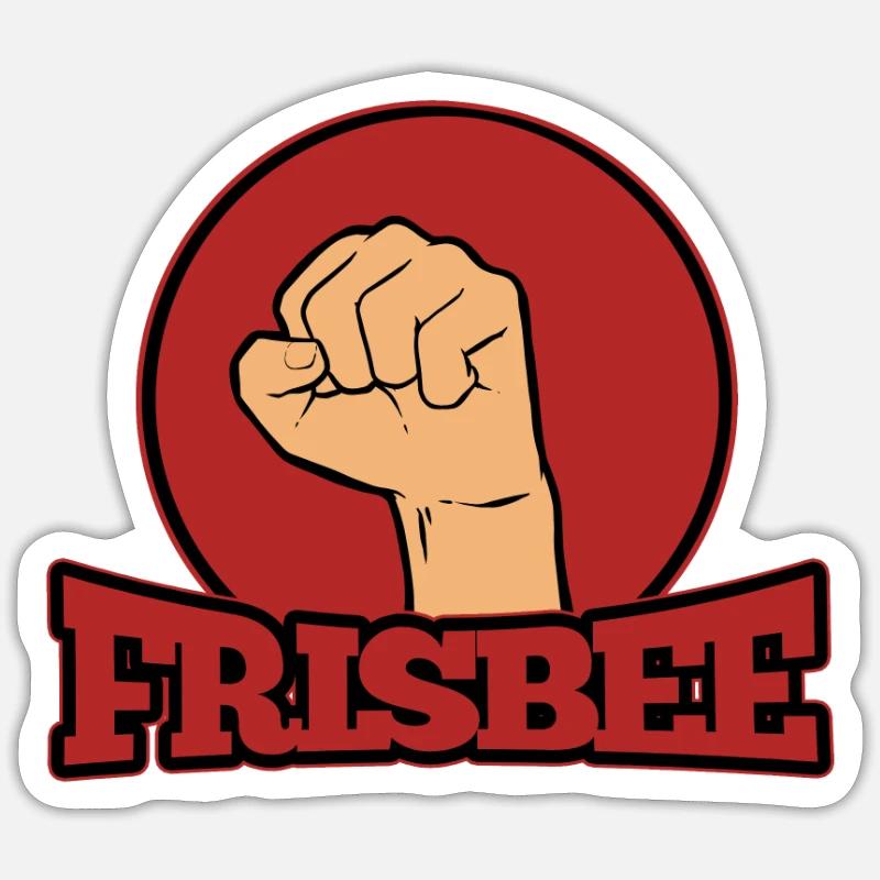 Frisbee - Sticker Größe S (10 x 10 cm) - Mattweiß