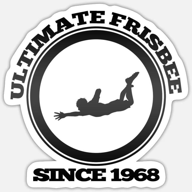 Frisbee - Sticker Größe S (10 x 10 cm) - Mattweiß