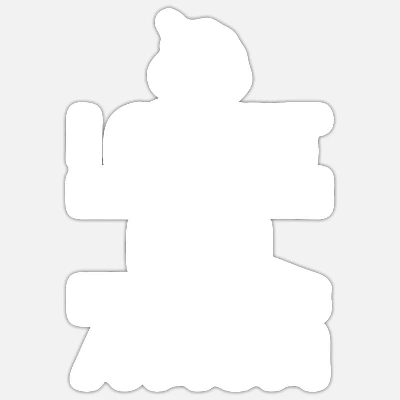 Werdende Mutter Schwanger lustiger Spruch Geschenk - Sticker Größe S (10 x 10 cm) - Mattweiß