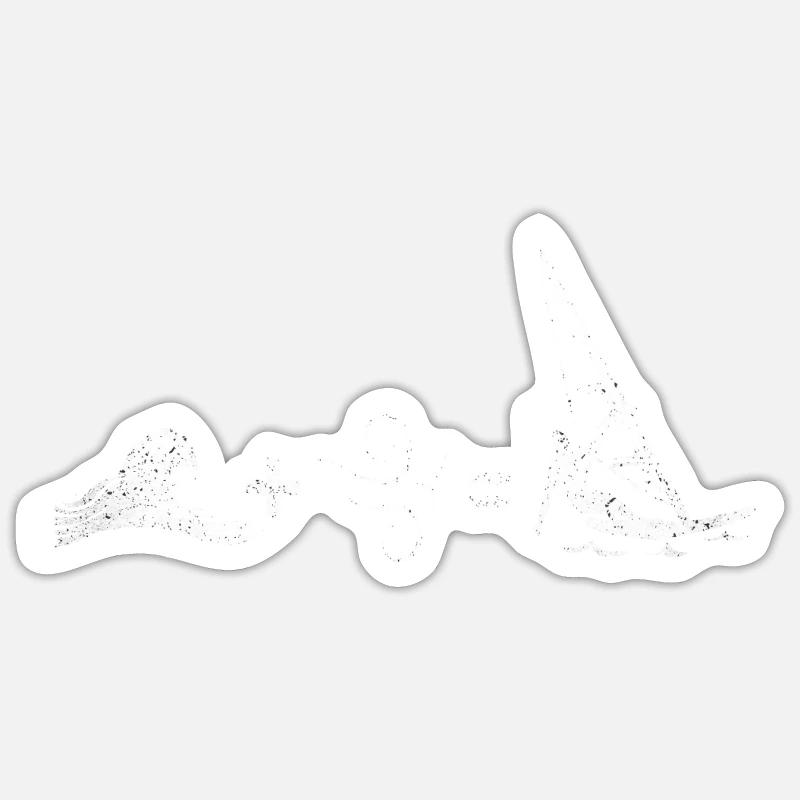 Planche à voile - Sticker taille S (10 x 10 cm) - blanc mat