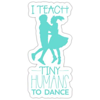 Tanzlehrer - Sticker Größe S (10 x 10 cm) - Mattweiß - Vorne