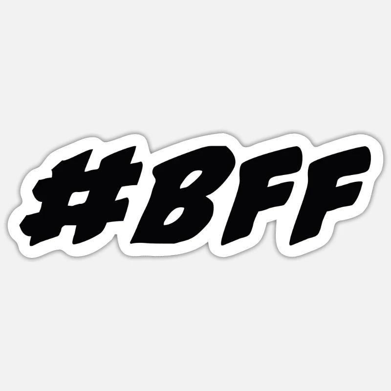 #bff sort skrifttype Sticker