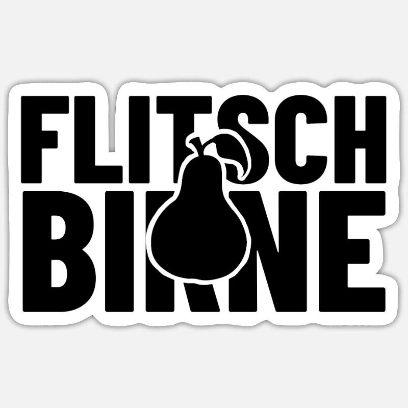 Flitschbirne - Sticker taille S (10 x 10 cm) - blanc mat