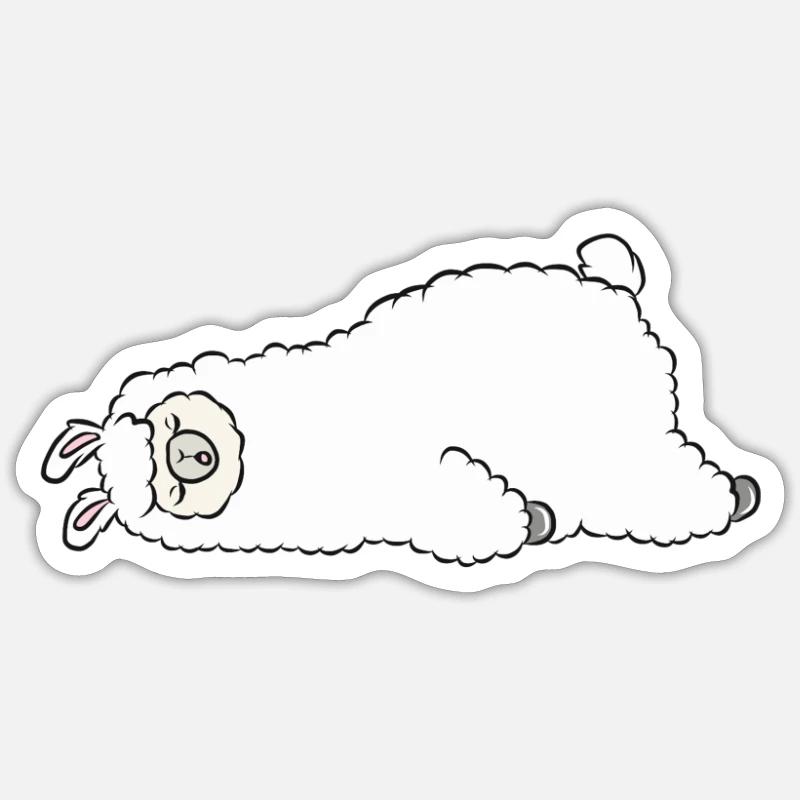 Sleeping llama Sticker size S (10 x 10 cm)
