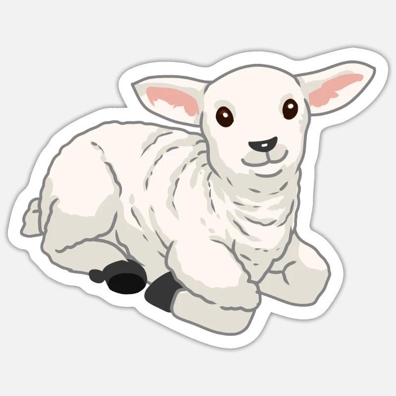Baby Easter Lamb Sheep Lamb Goat Easter Sticker size S (10 x 10 cm)