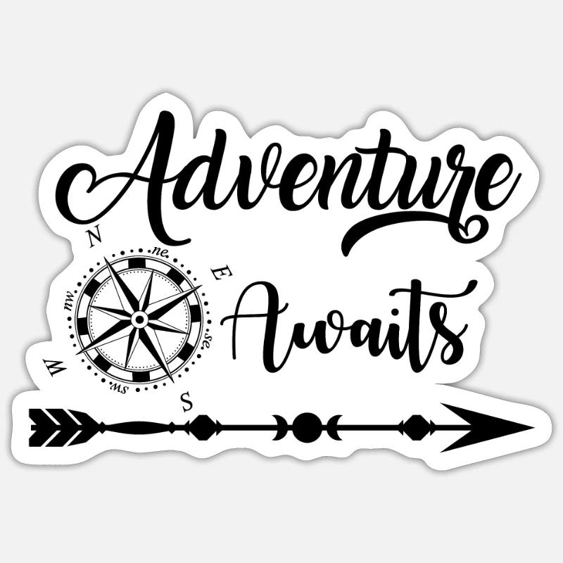 camping - Sticker size S (10 x 10 cm) - white matte