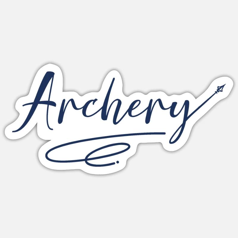 Flèche et arc - Sticker taille S (10 x 10 cm) - blanc mat