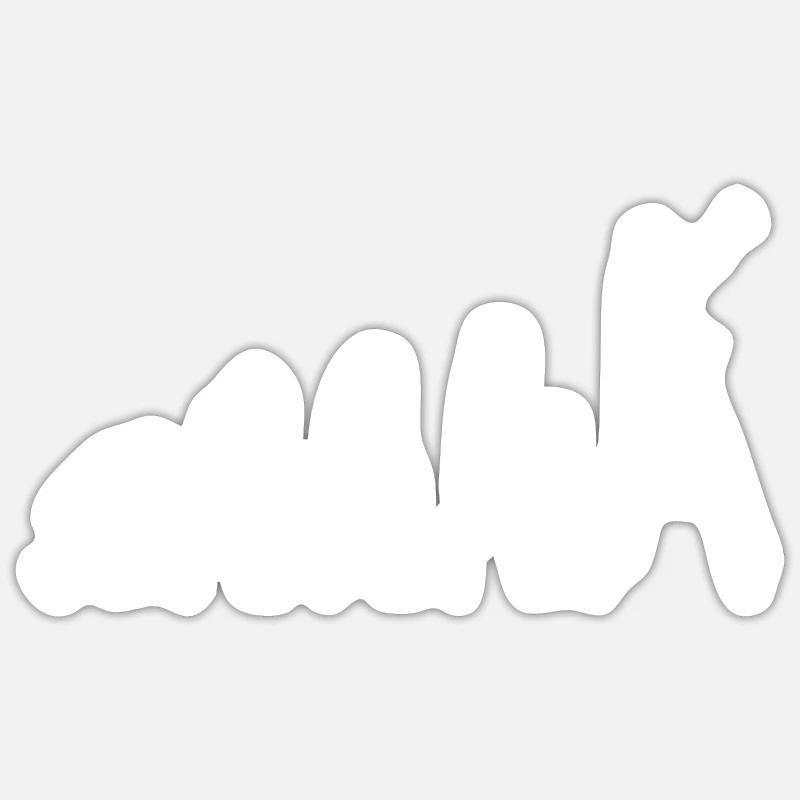 Maler Evolution - Sticker Größe S (10 x 10 cm) - Mattweiß