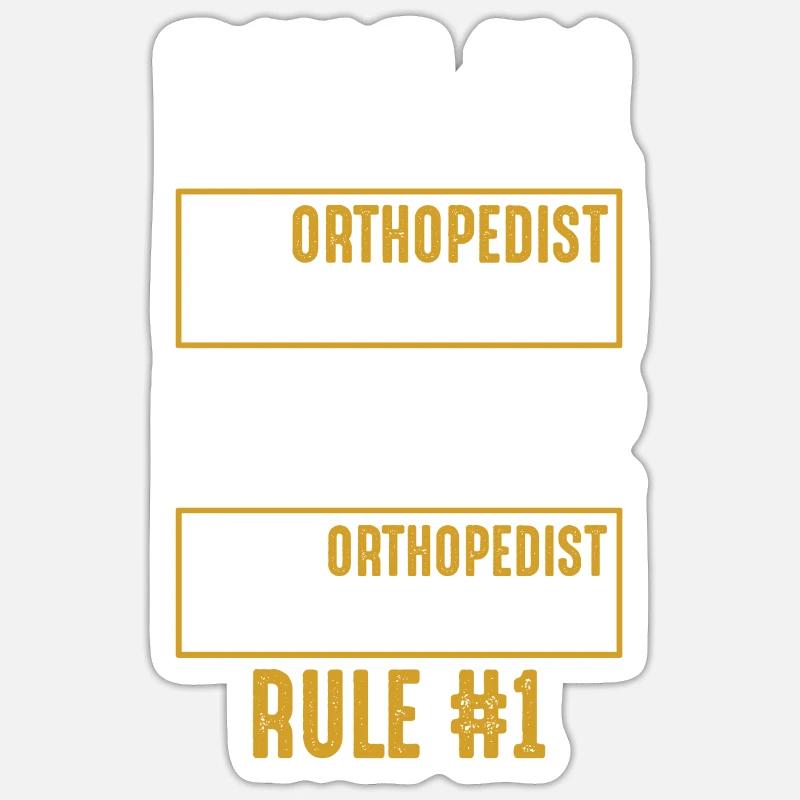 Orthopäde Fehler - Sticker Größe S (10 x 10 cm) - Mattweiß