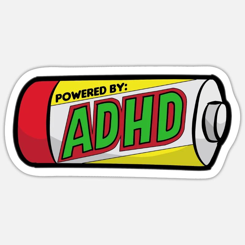 ADHD ADD ADHD Attention Deficit Hyperactive Sticker size S (10 x 10 cm)