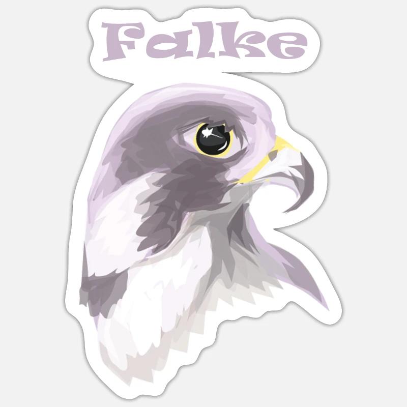 faucon - Sticker taille S (10 x 10 cm) - blanc mat