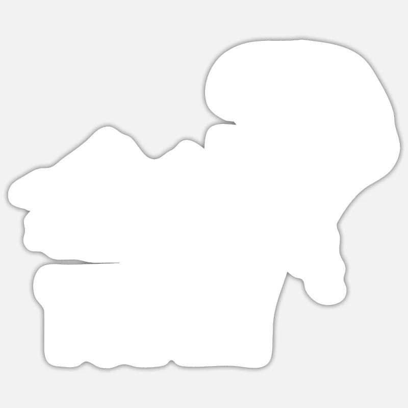 Paragleiter - Sticker Größe S (10 x 10 cm) - Mattweiß