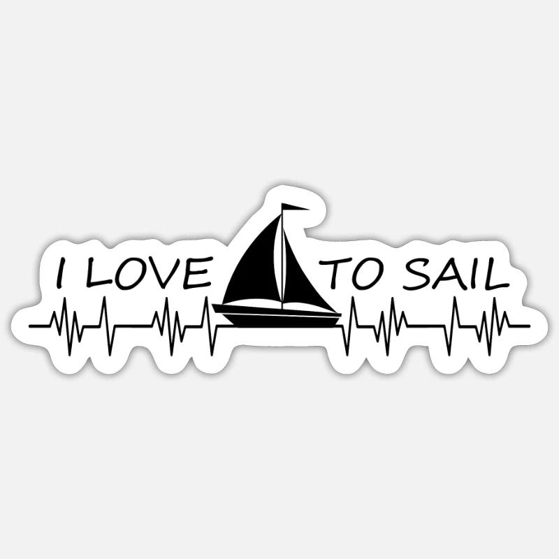 sailing - Sticker size S (10 x 10 cm) - white matte