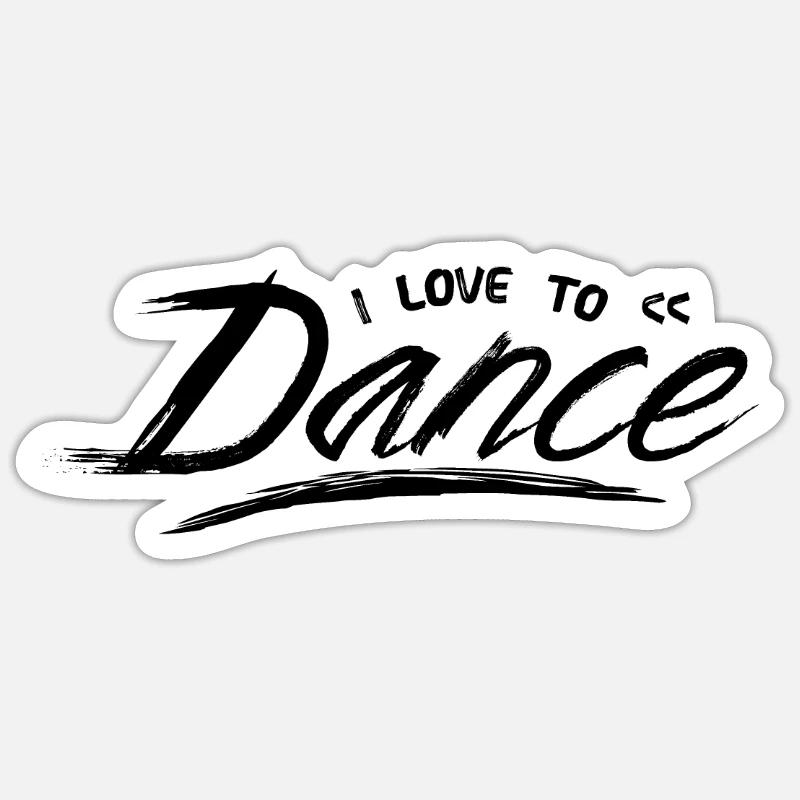 Dance - Sticker size S (10 x 10 cm) - white matte