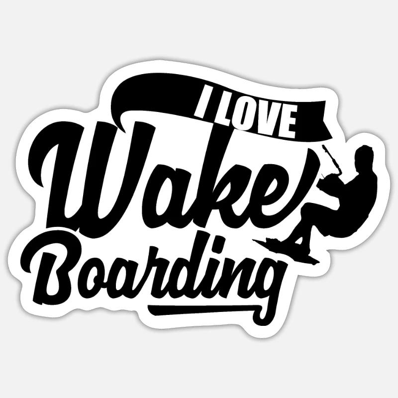 Wakeboard Wakeboard Wakeboard Wakeboard - Sticker size S (10 x 10 cm) - white matte