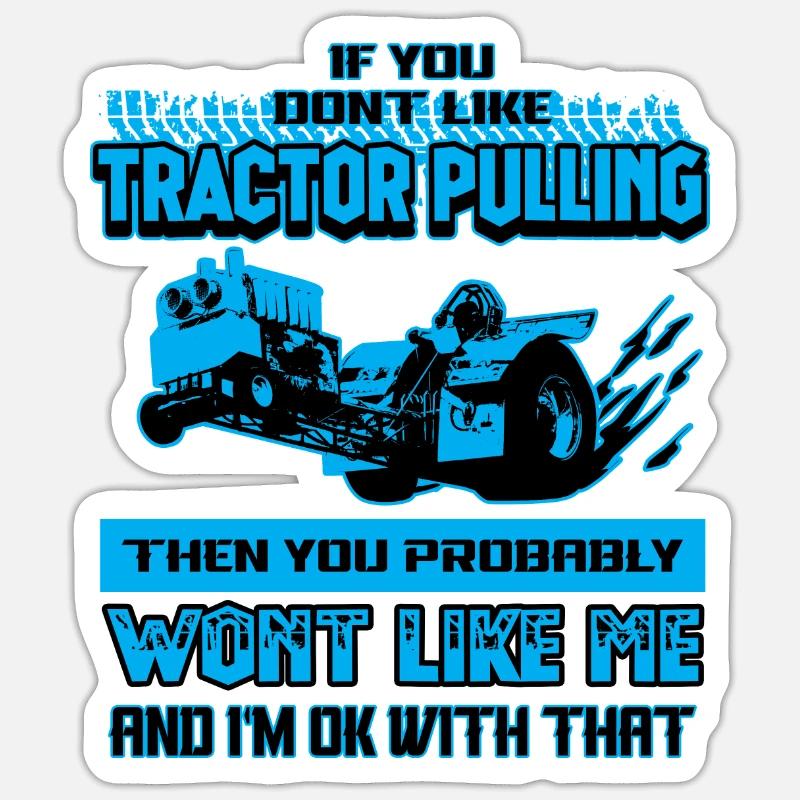 Tractor Pulling Power Full Pull Motorsport Gift Sticker size S (10 x 10 cm)