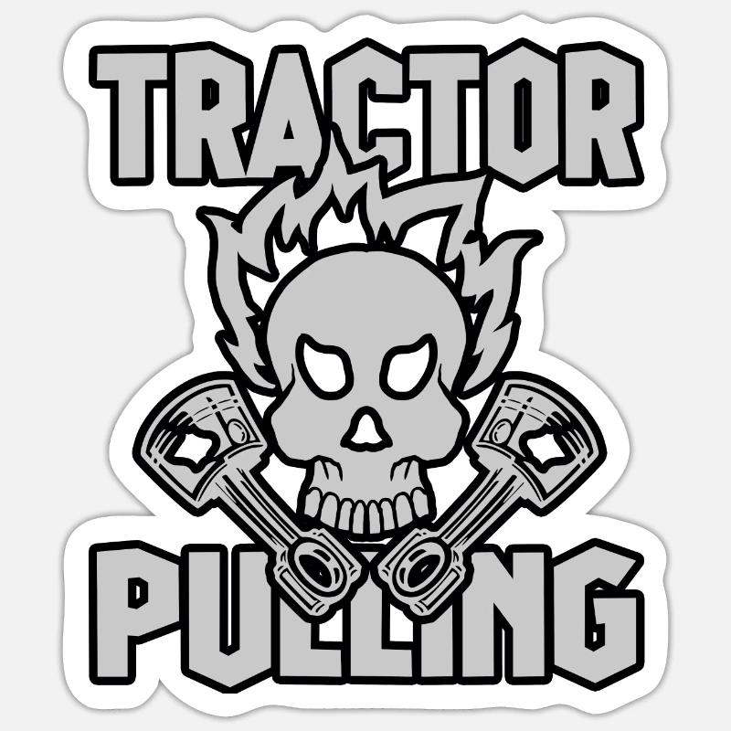 Tractor Pulling Power Full Pull Motorsport Gift Sticker size S (10 x 10 cm)