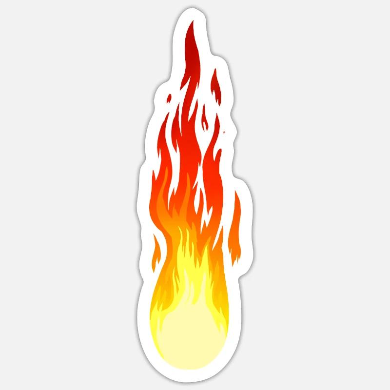 Comet Flame Fire Inferno Flame Fiery - Sticker size S (10 x 10 cm) - white matte