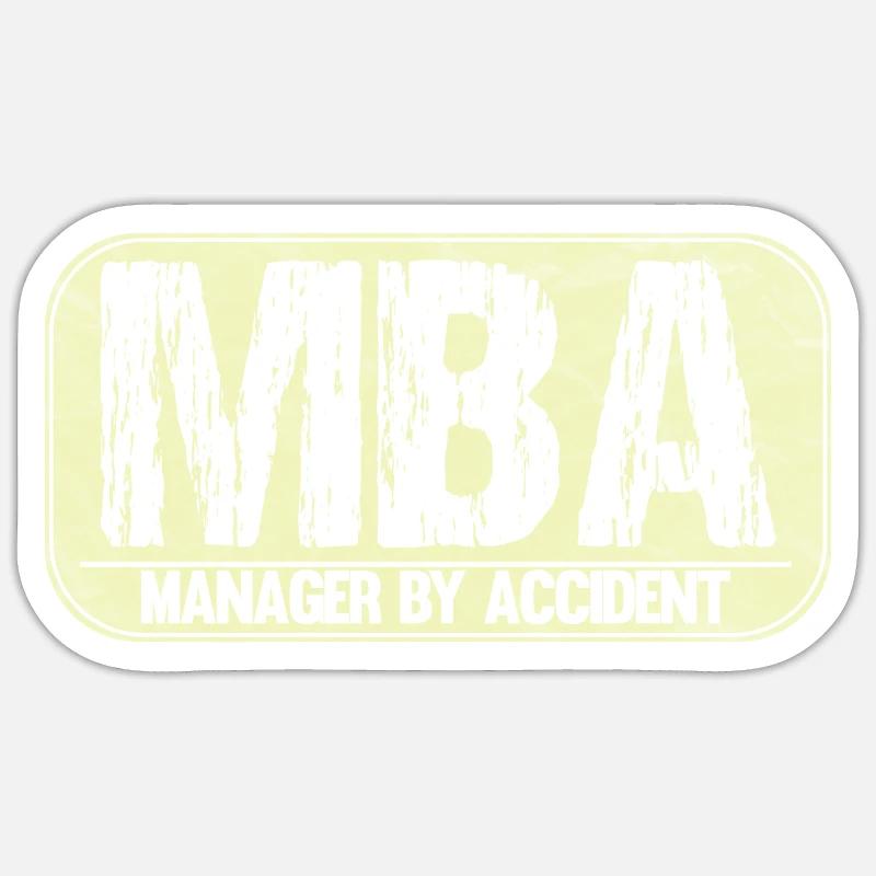 MBA - Sticker size S (10 x 10 cm) - white matte