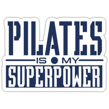 Pilates Trainer - Sticker size S (10 x 10 cm) - white matte - Front