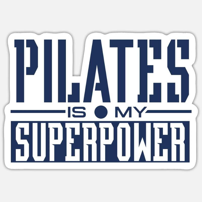 Pilates Trainer - Sticker size S (10 x 10 cm) - white matte