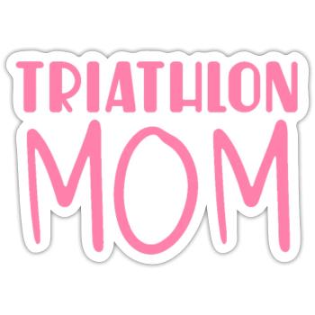 Triathlon Mama - Sticker Größe S (10 x 10 cm) - Mattweiß - Vorne