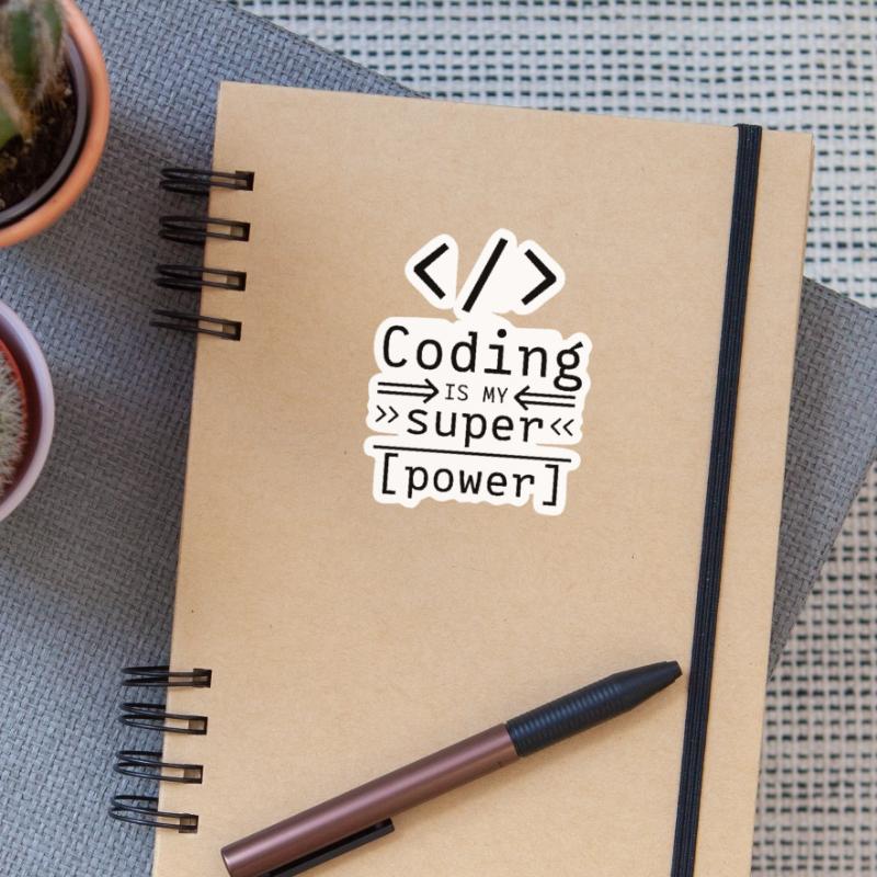 Coding Informatique Software Coder programmeur Sticker taille S (10 x 10 cm)