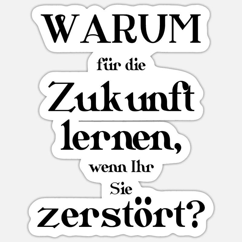 Fridays for future - Sticker size S (10 x 10 cm) - white matte