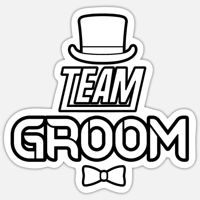 Époux de l'équipe de célibataire Sticker taille S (10 x 10 cm)