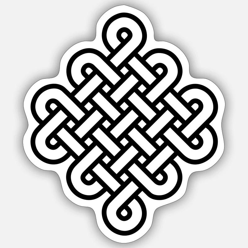 Knot Infinity Buddhism Tibet endless eternal celts Sticker size S (10 x 10 cm)