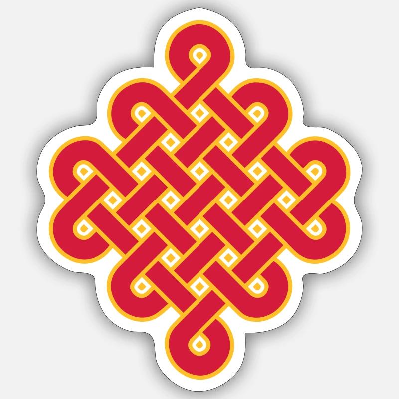 Infinity Buddhism Tibetan endless knot Celtic Sticker size S (10 x 10 cm)
