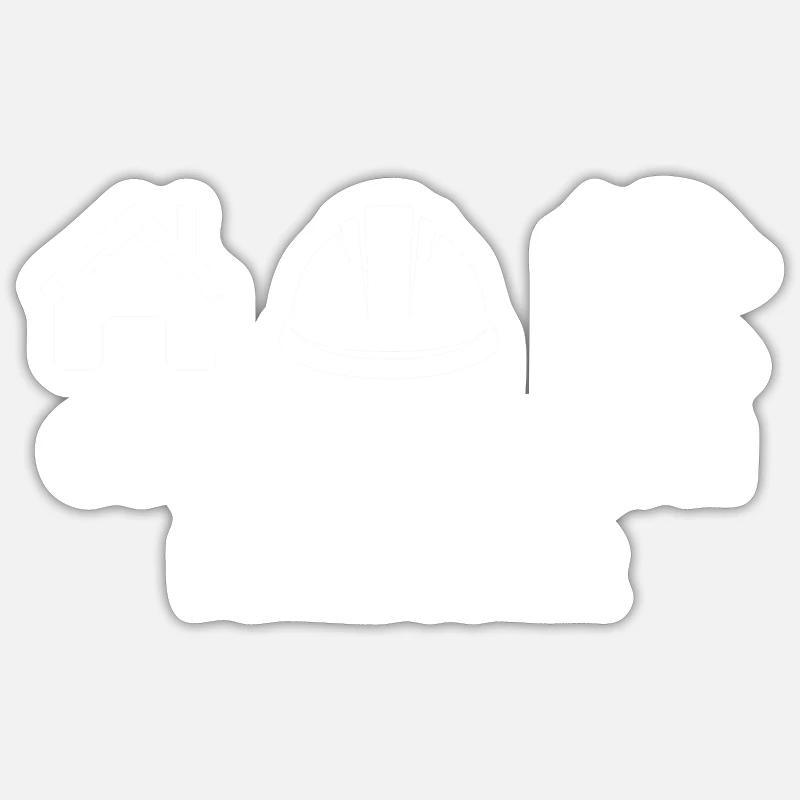 Construction Manager - Sticker size S (10 x 10 cm) - white matte