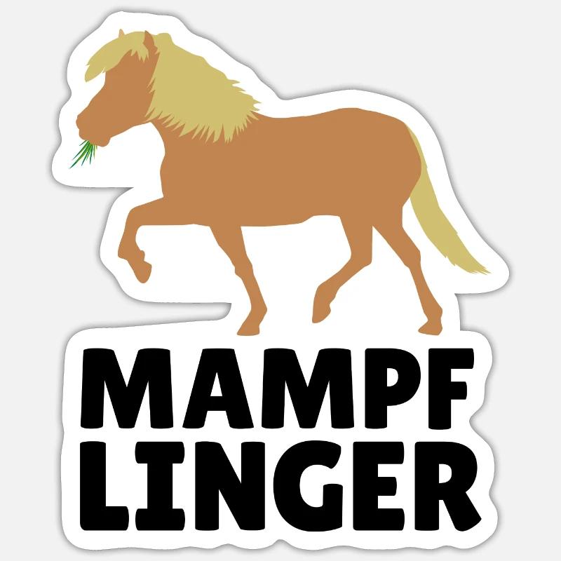 Mampflinger Haflinger Sticker Größe S (10 x 10 cm)