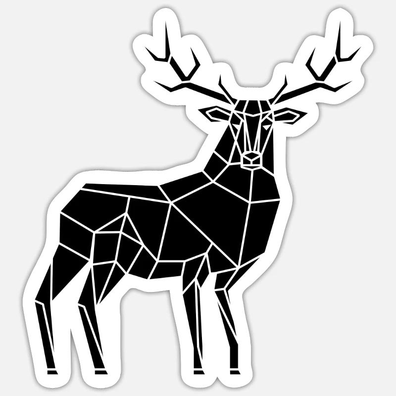 Deer - Sticker size S (10 x 10 cm) - white matte
