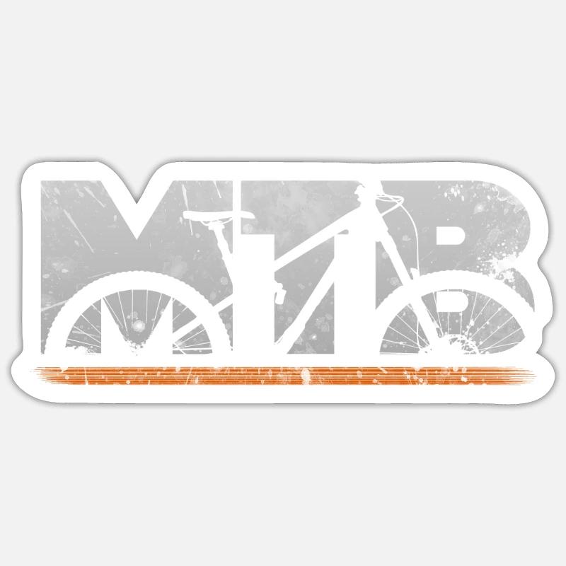 Cool VTT VTT VTT Descente - Sticker taille S (10 x 10 cm) - blanc mat