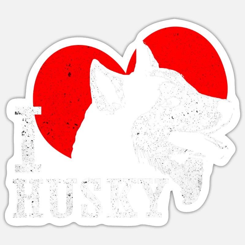 Husky - Sticker size S (10 x 10 cm) - white matte