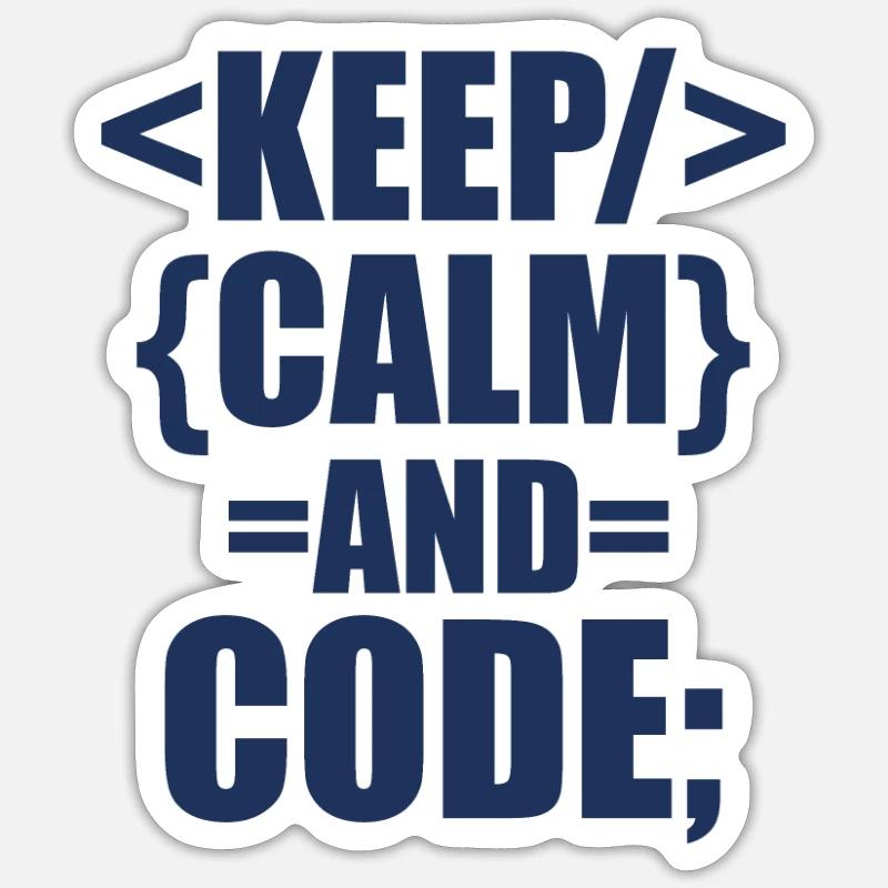 Coding - Sticker size S (10 x 10 cm) - white matte