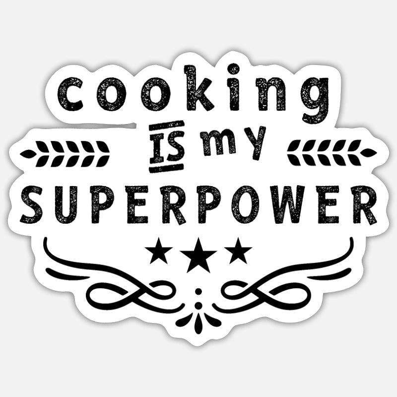 Chef étoilé - Sticker taille S (10 x 10 cm) - blanc mat