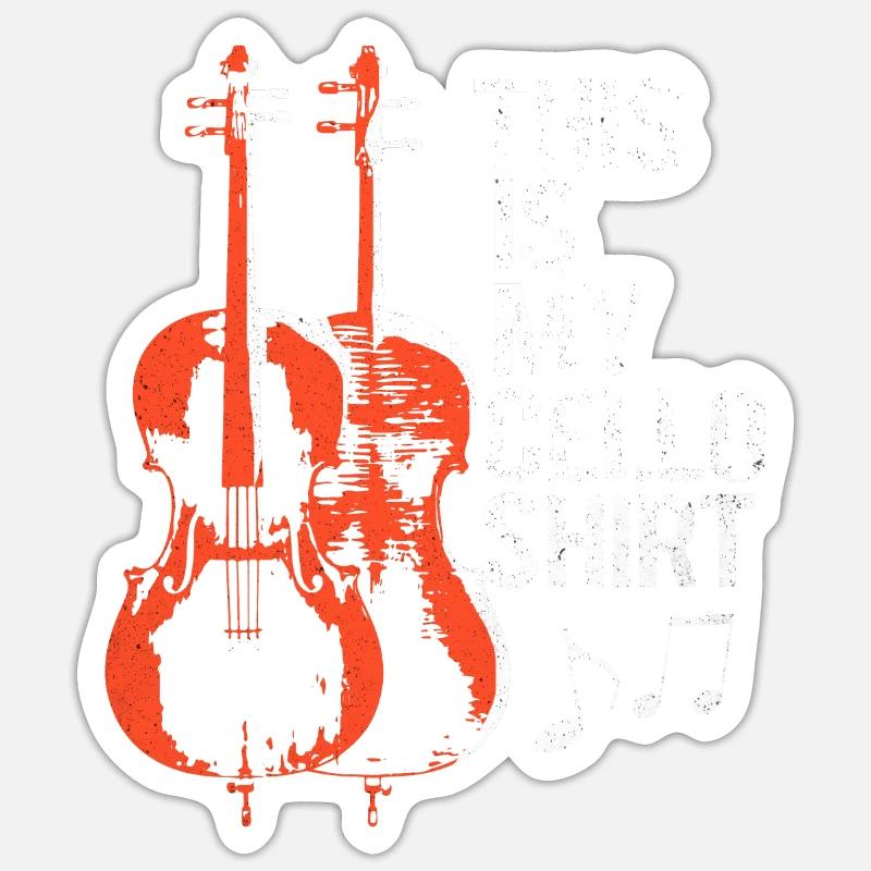 Violoncelle Sticker taille S (10 x 10 cm)