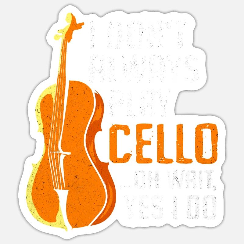 Cello - Sticker size S (10 x 10 cm) - white matte