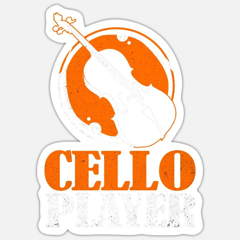 Violoncelle Sticker taille S (10 x 10 cm)