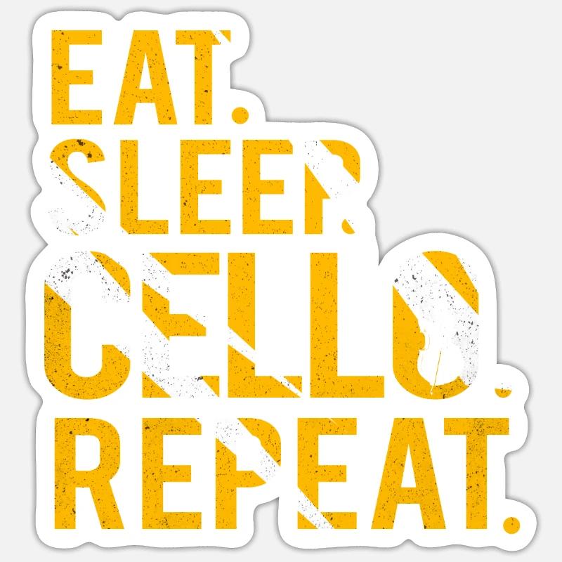Cello - Sticker size S (10 x 10 cm) - white matte