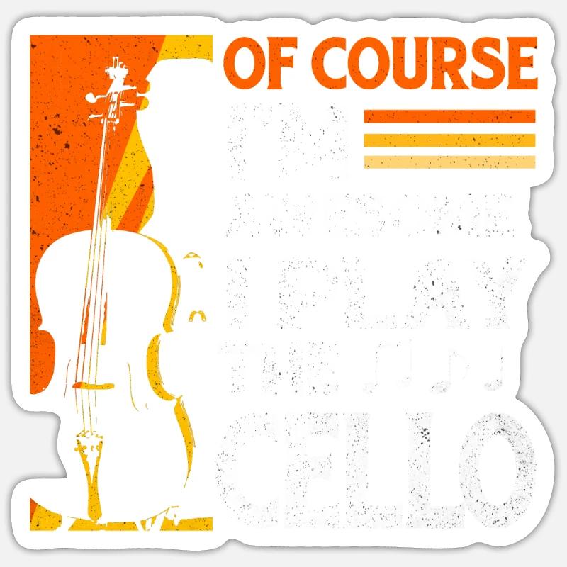 Cello - Sticker size S (10 x 10 cm) - white matte
